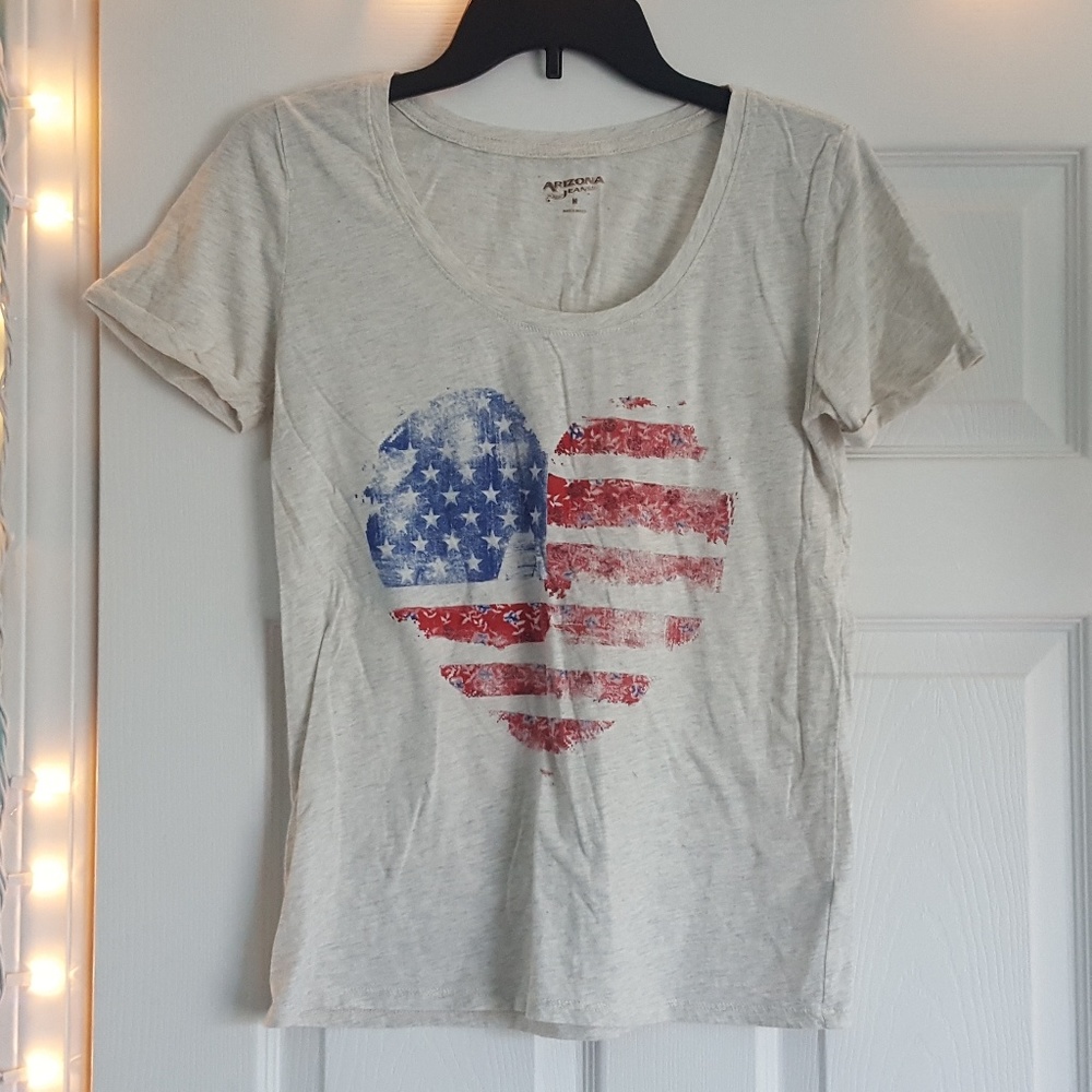 USA Heart Flag Tee